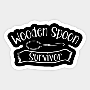 Wooden Spoon Survivor Sticker